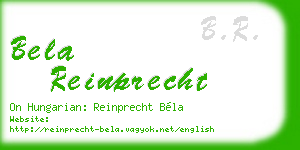 bela reinprecht business card